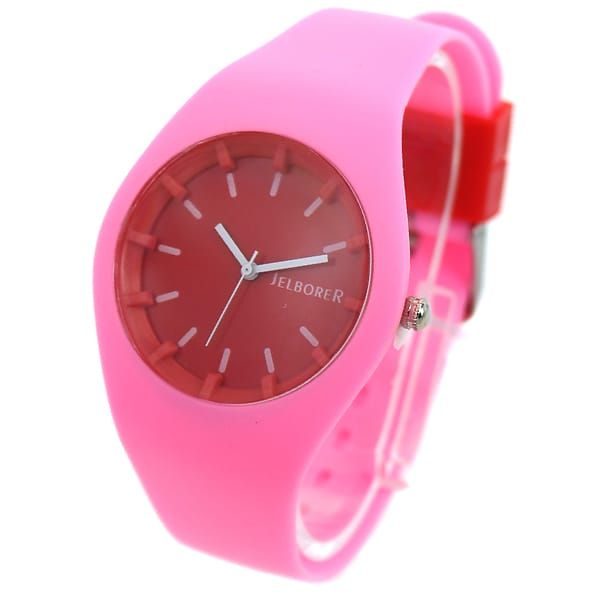 Watch with silicone strap