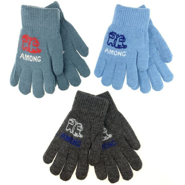Children's gloves with fleece for 6-9 years (mix for boys)