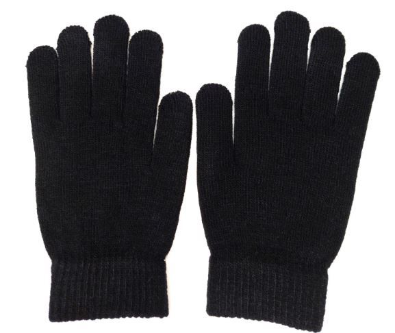 Women's gloves black (fine bouffant)