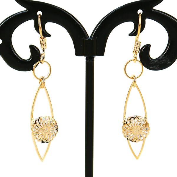 Earrings "Geometry" with crystals