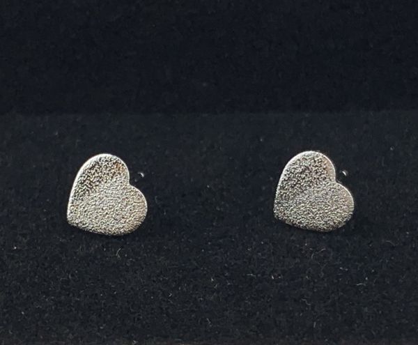 Stud earrings “Hearts” (silver plated)