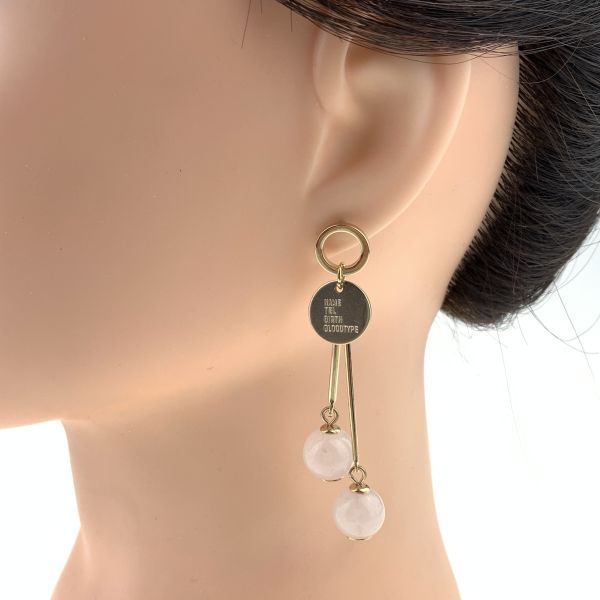 Earrings with beads (gold)