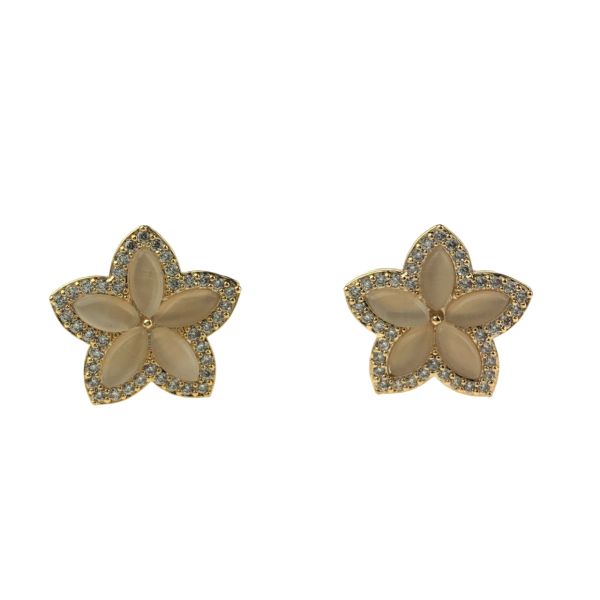 Clip-on clips “Flower” gold