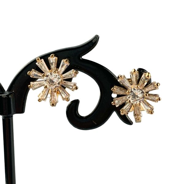 Clip-on earrings “Crystal flower”